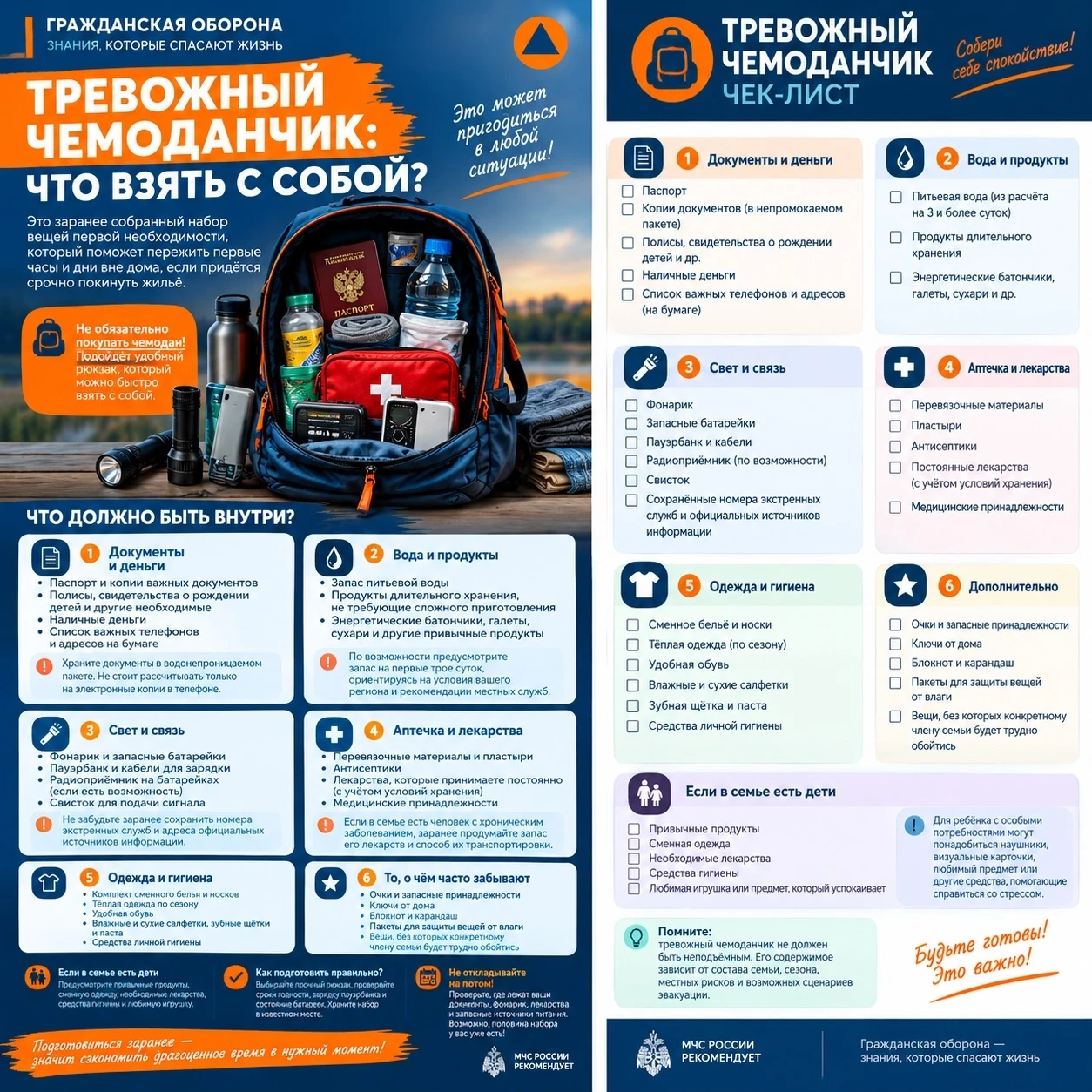 🎒 ТРЕВОЖНЫЙ ЧЕМОДАНЧИК: ЧТО ВЗЯТЬ С СОБОЙ ПРИ ЭВАКУАЦИИ?