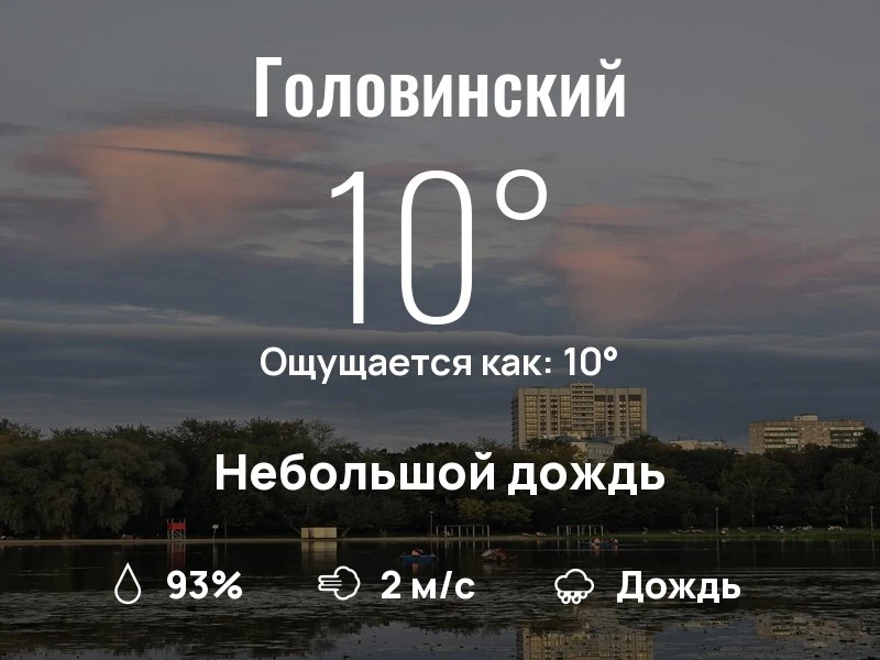 Что с погодой в Головинском?