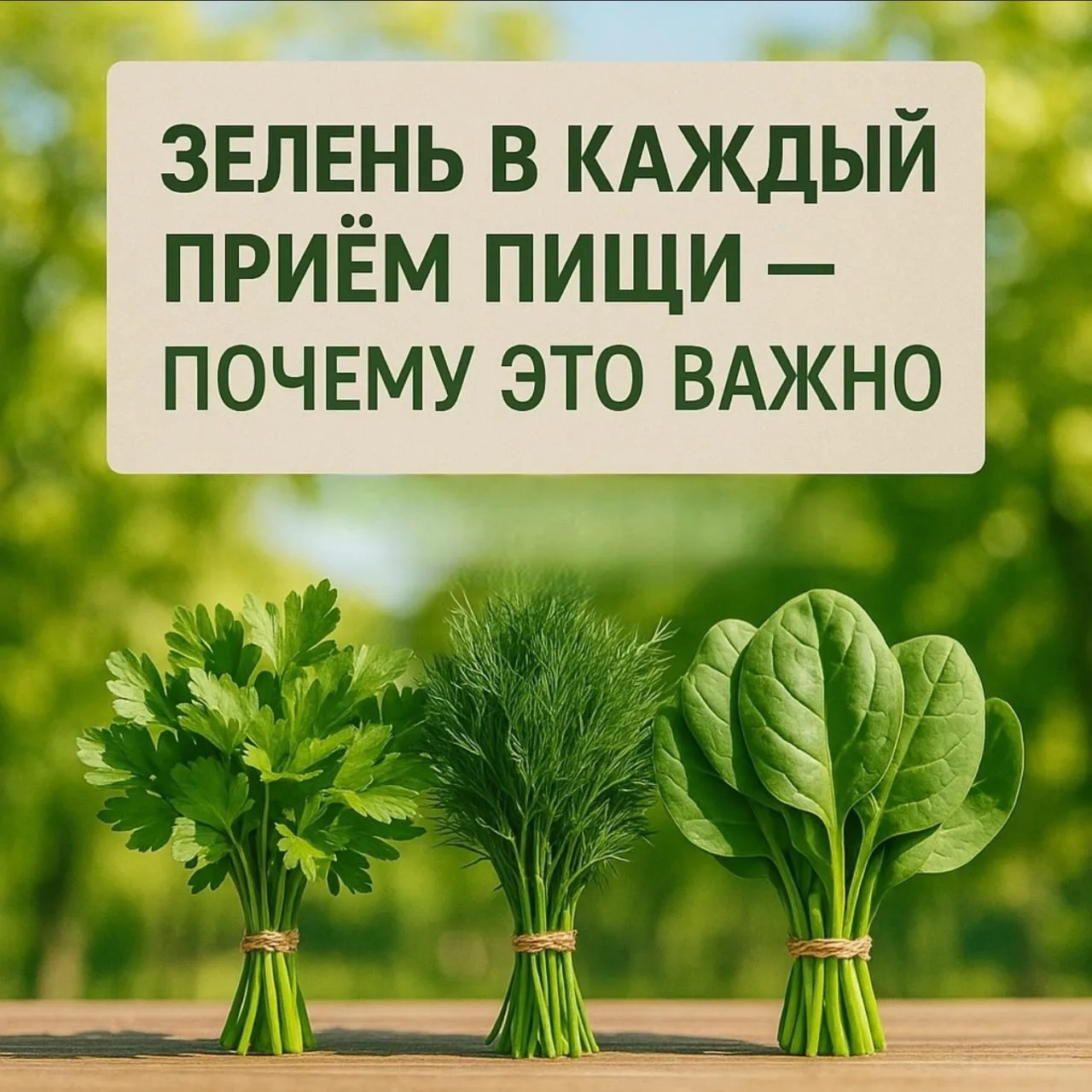 🌿 Вам на заметку: зелень в рационе