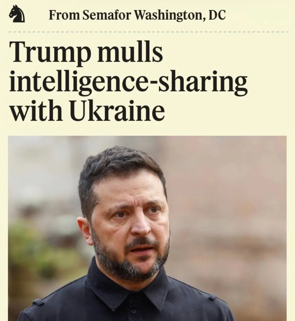 «Трамп размышляет об отмене передачи разведданных Украине»: В Белом доме рассматривают ...