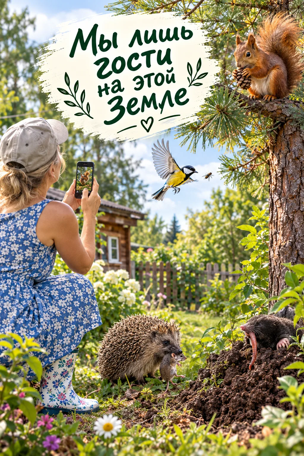 🐿️ Подруга прислала фотографию из парка: золотая осень, красота, белка сидит у неё на ...