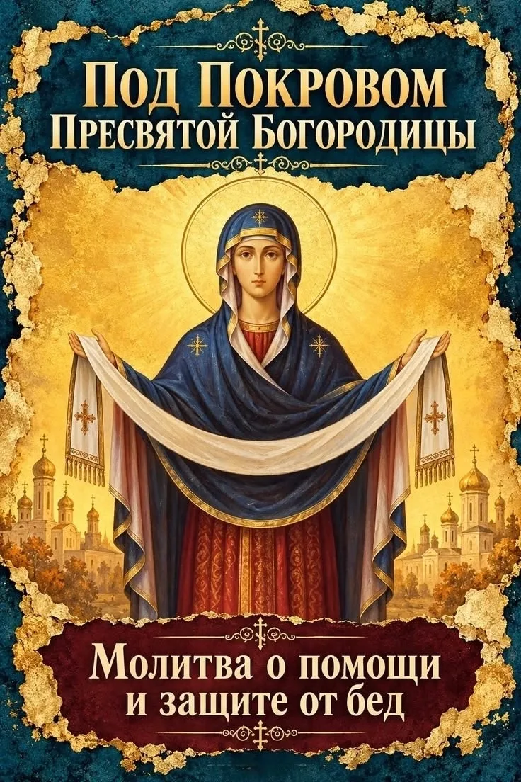 🙏 ПОД ПОКРОВОМ ПРЕСВЯТОЙ БОГОРОДИЦЫ — МОЛИТВА О ПОМОЩИ И ЗАЩИТЕ