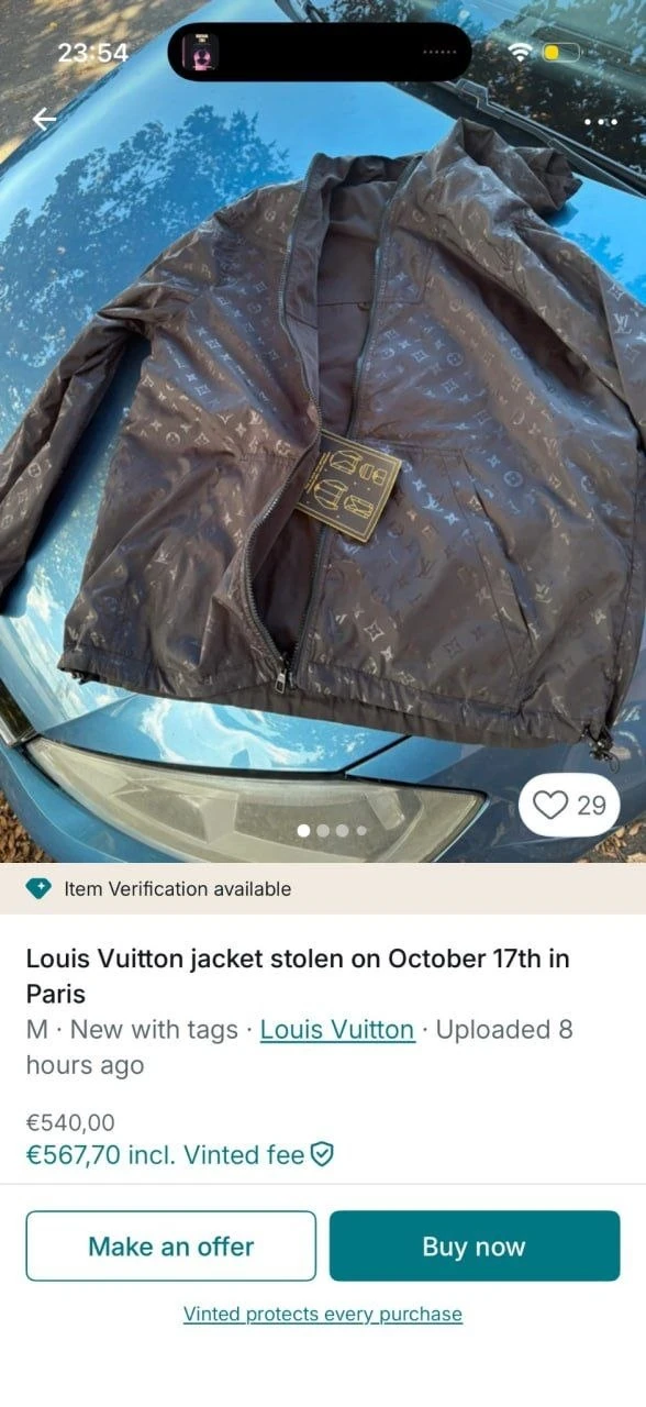 🛍Вещи, украденные во время протестов во Франции, стали выставлять в сети на продажу.
