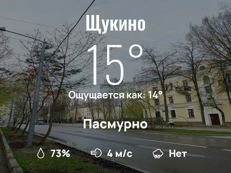 Что с погодой в Щукино?