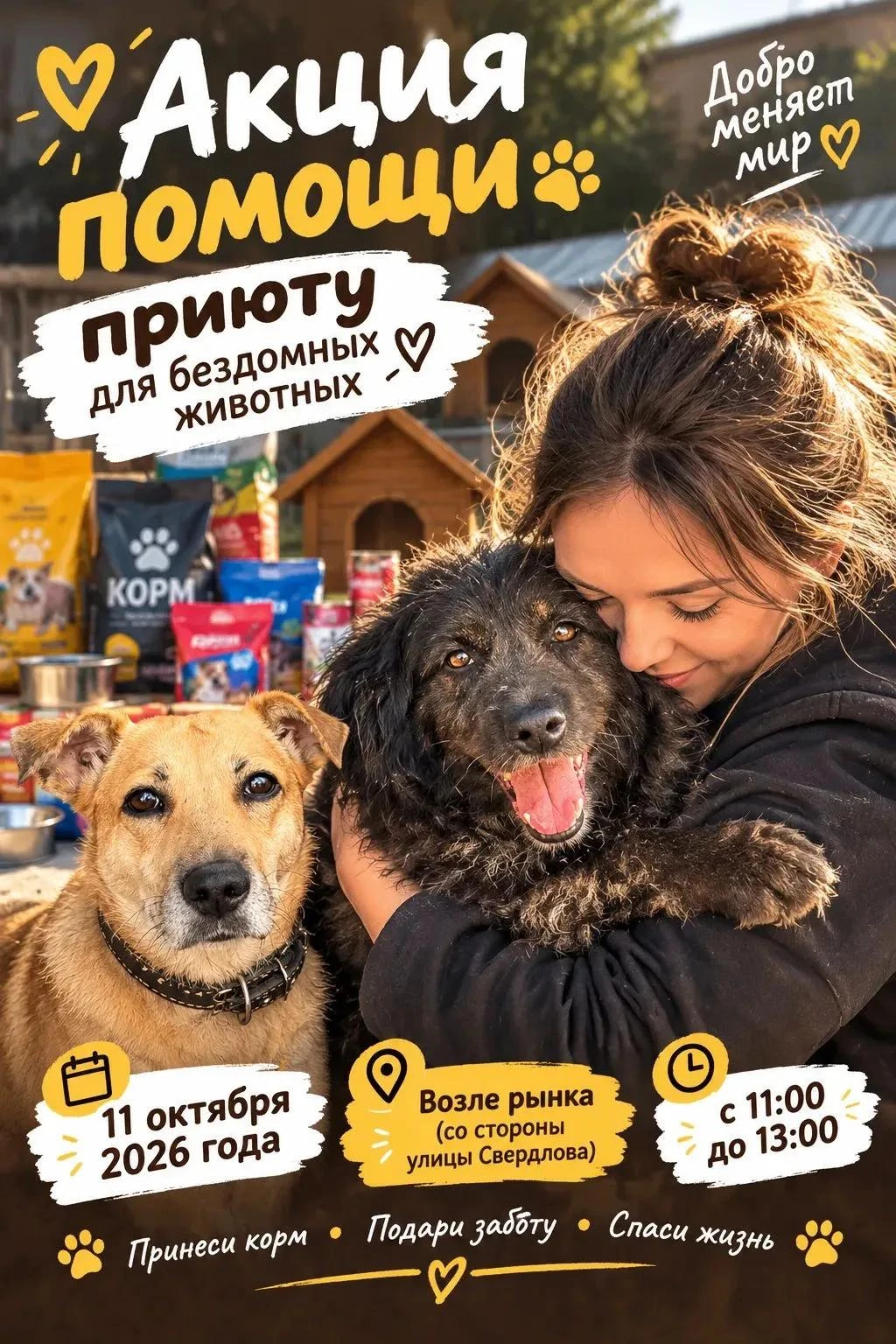 🐶 Октябрьцы могут помочь приюту для бездомных животных