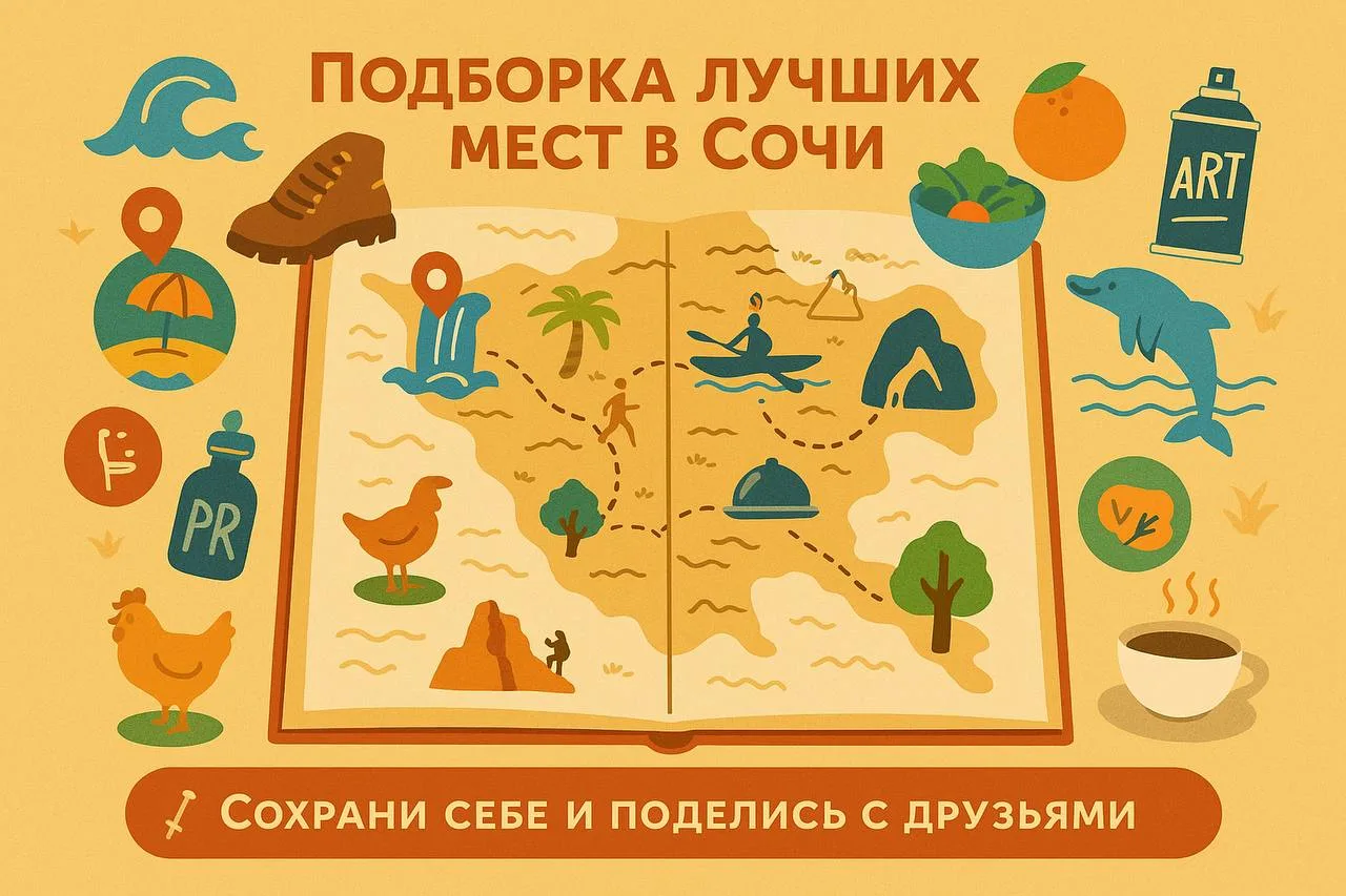 Готовый пост с подборкой мест в Сочи