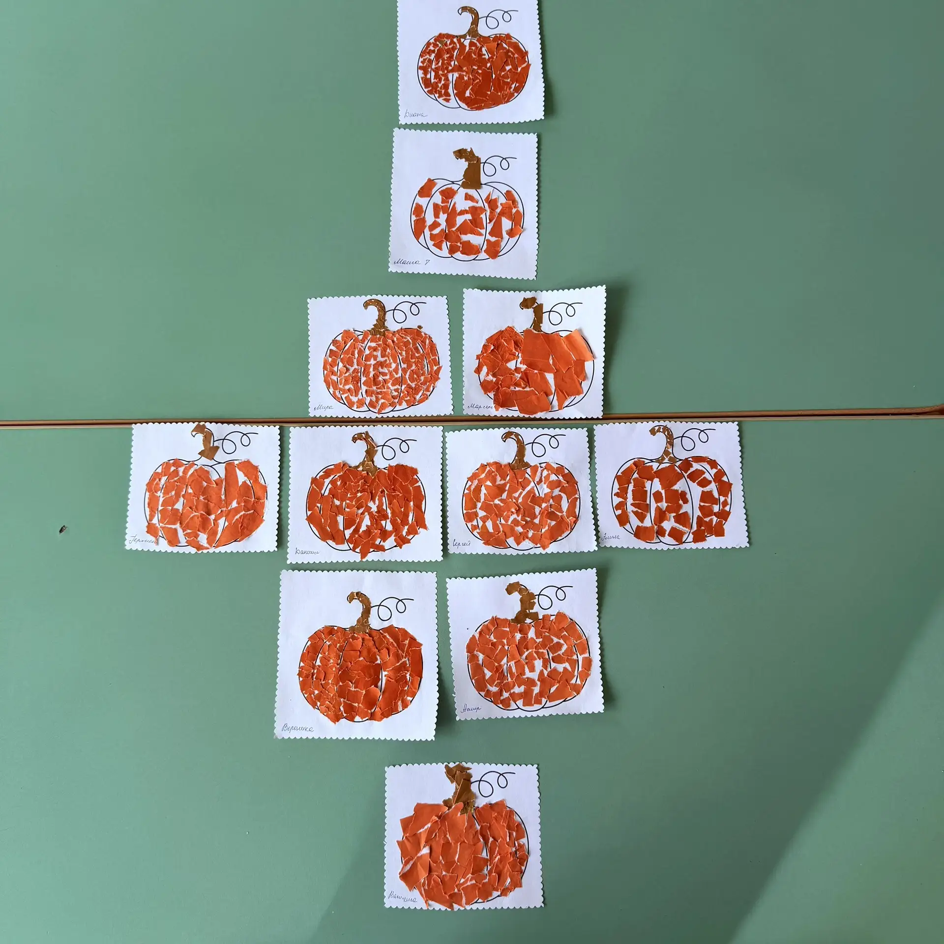 🎃 Осенняя мастерская: обрывная аппликация «Тыква» 🍂