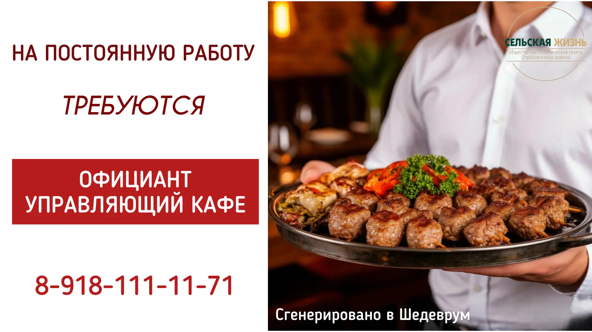 На постоянную работу требуются: