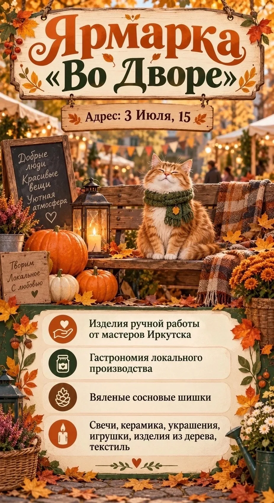 🍂 ВО ДВОРЕ — осенняя ярмарка в 130 квартале, в которой мы учавствуем🍂