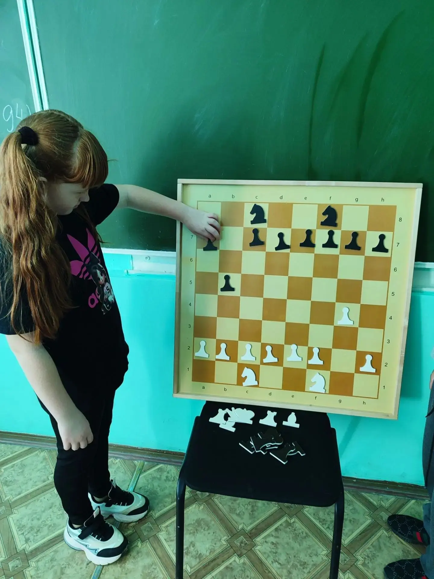 🏆♟Тема очередного занятия ТО "Белая ладья" - "Конь. Место коня в начальном положении"....