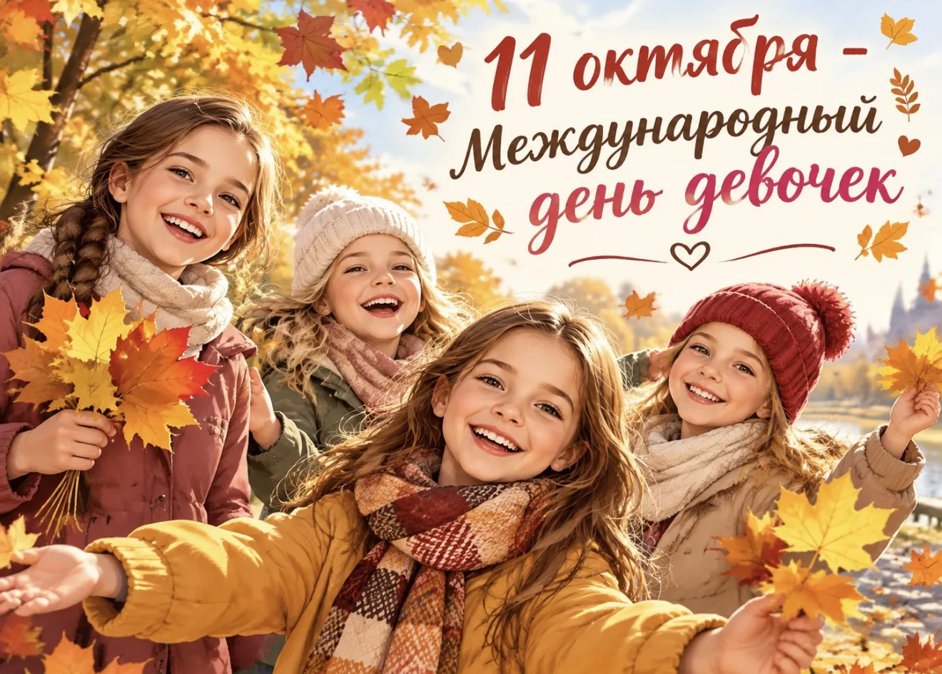 🍁Сила в знаниях, будущее в мечтах: поздравляем наших дошкольниц и учениц с Международн...