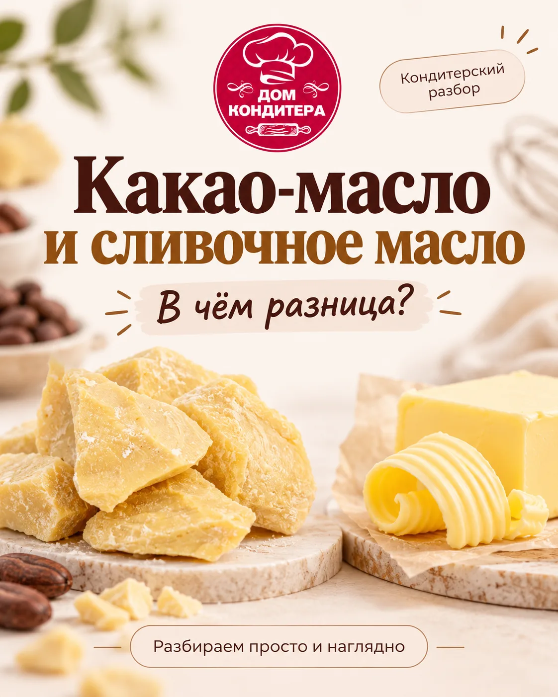 🤔Почему шоколад хрустит с какао-маслом, а со сливочным — нет?