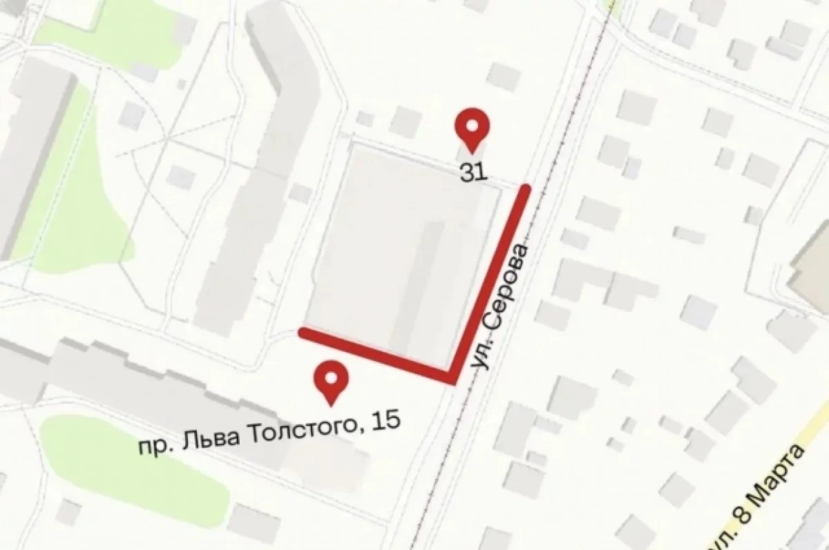 В Ижевске до 30 октября перекрыли ул. Серова и пр. Льва Толстого