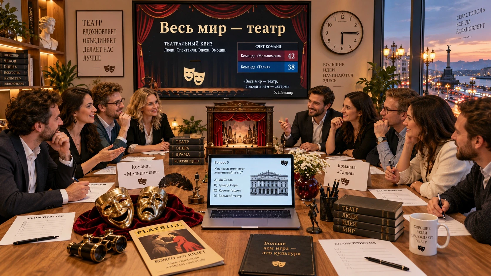 Приглашаем на квиз «Весь мир — театр, и люди в нём актёры» 🎭