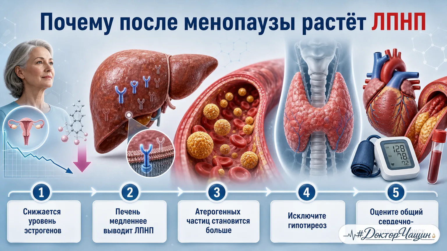 🧬 После менопаузы ЛПНП вырос — почему, если питание и вес не менялись?