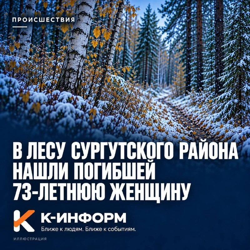 В лесу Сургутского района нашли тело пропавшей 73-летней женщины