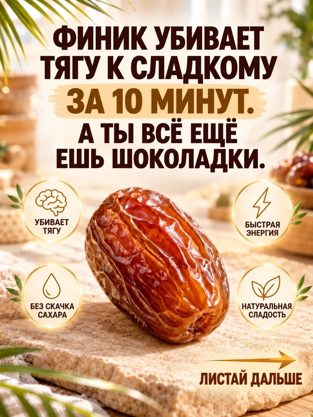 Φиники — cлaдкий пepeкуc c пoльзoй
