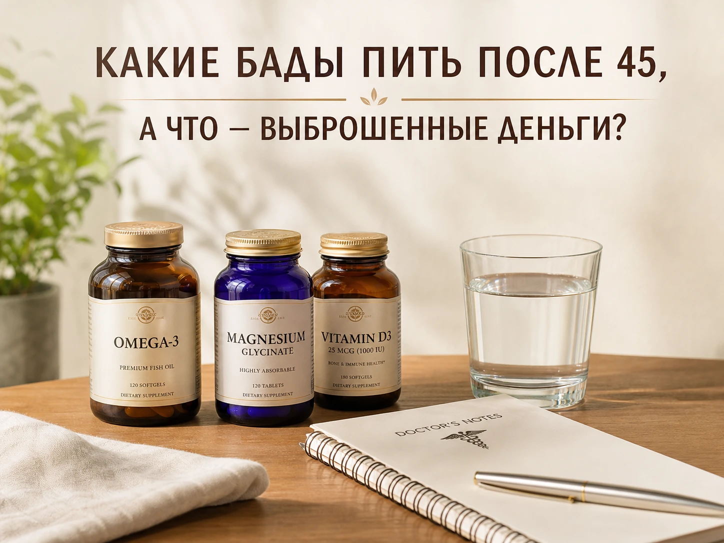 «Доктор, а эту баночку можно?» — разбираем главные дефициты после 45 лет без аптечного ...