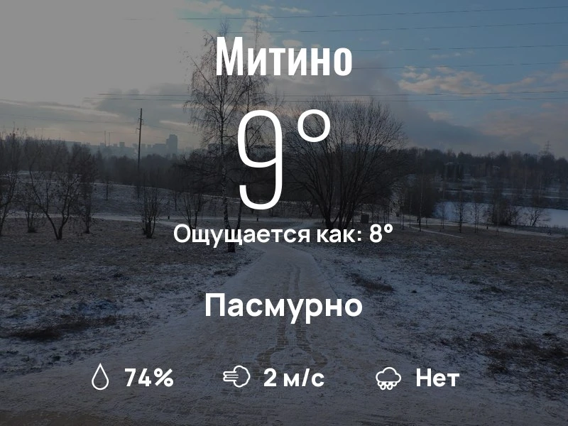 Что с погодой в Митино?
