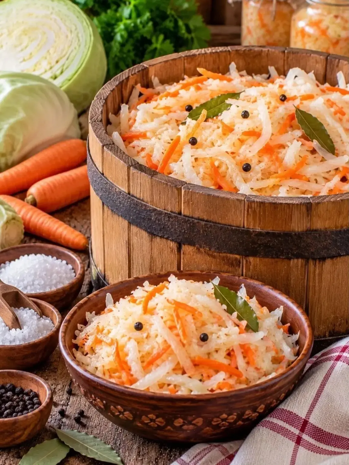 КВАШЕНАЯ КАПУСТА ПО-ДЕРЕВЕНСКИ — ХРУСТЯЩАЯ И СОЧНАЯ