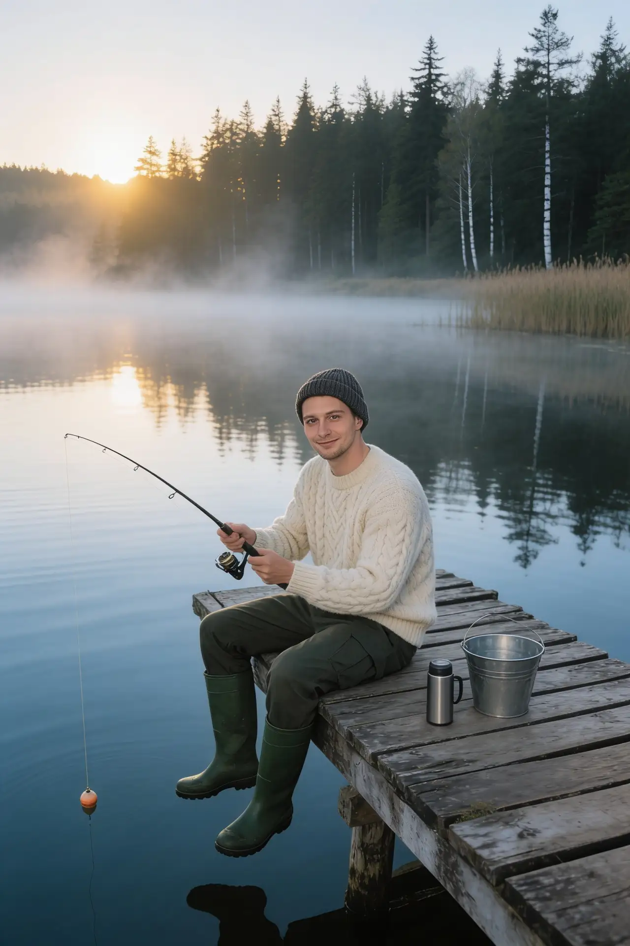 🎣 Утро на рыбалке