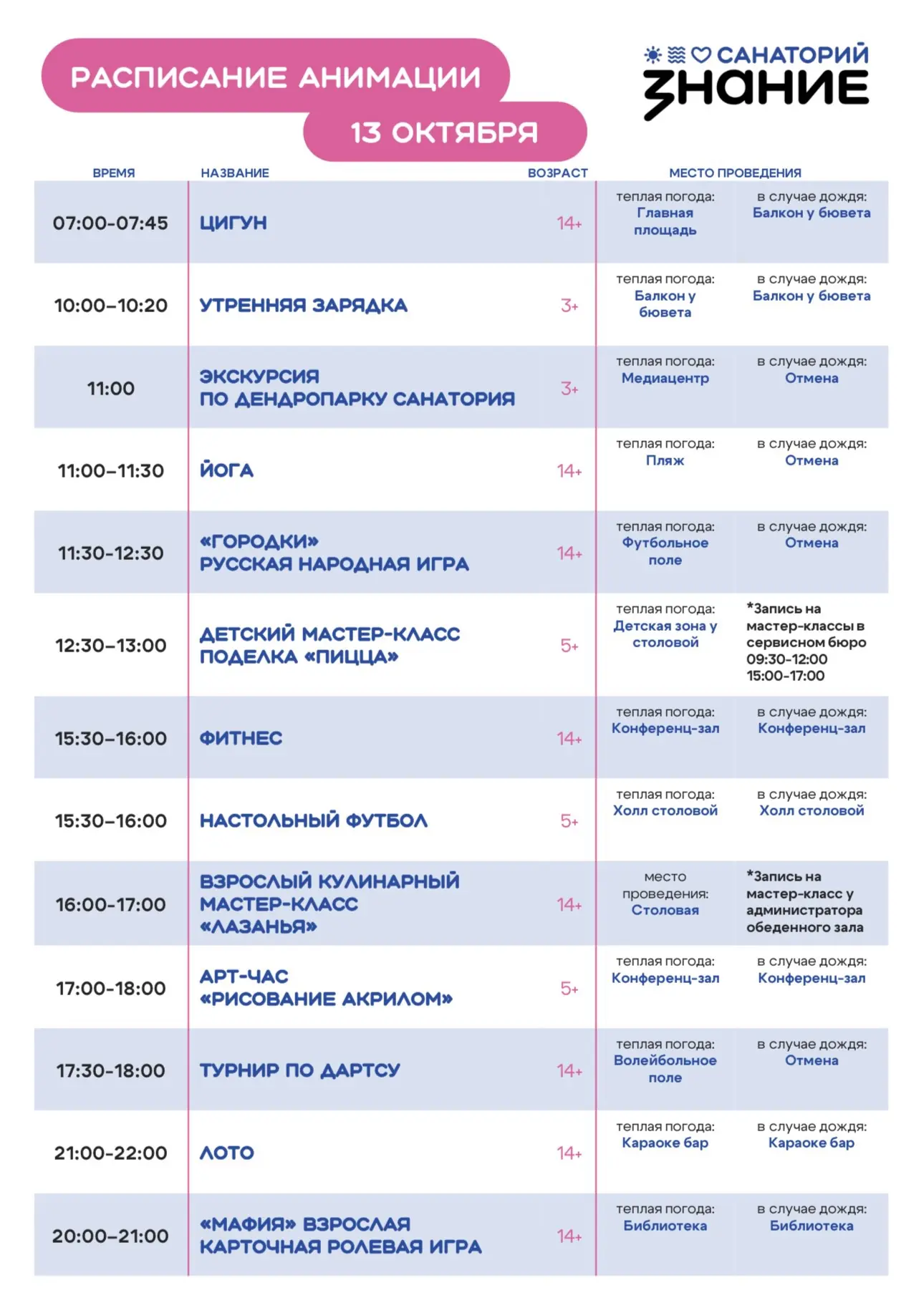🔹 Афиша на 13 октября