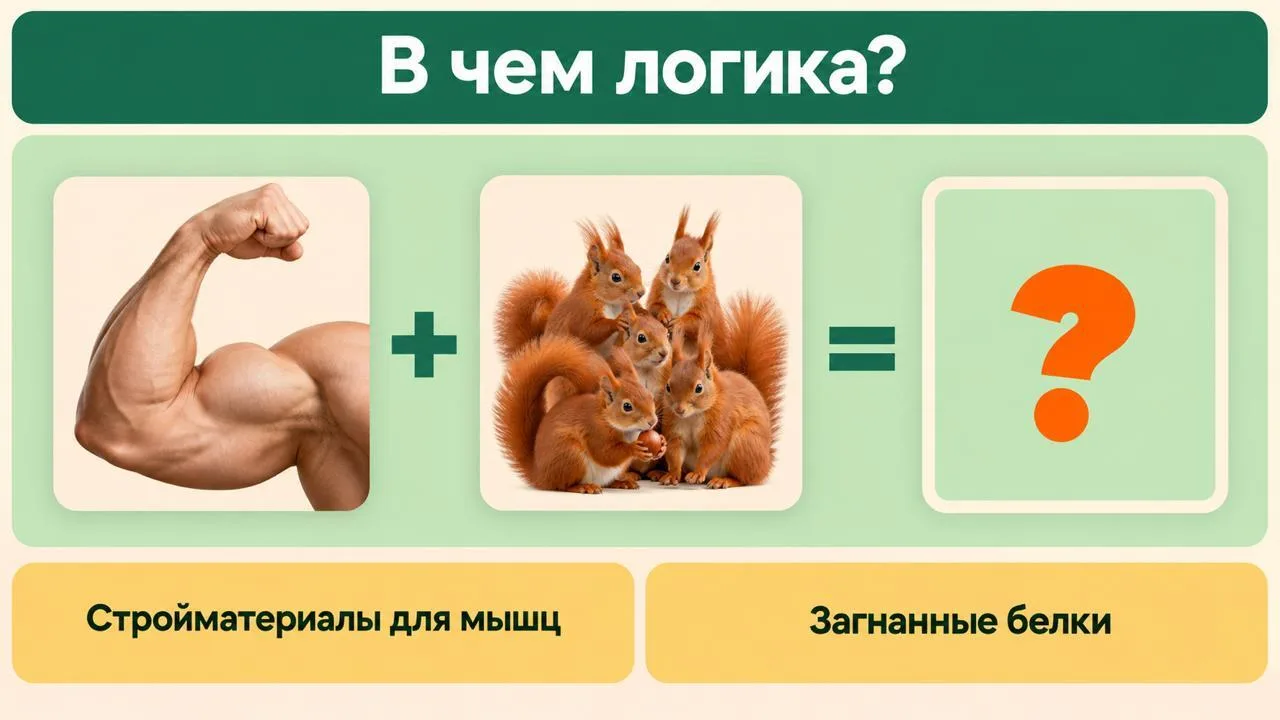 Качки, ваш выход: в сети предлагают угадать, что общего между бицепсом и белками.