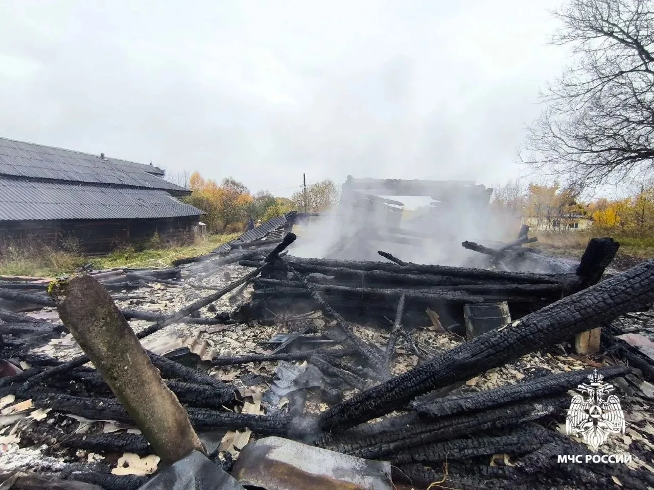 Пожар в Угличском районе унес жизнь мужчины