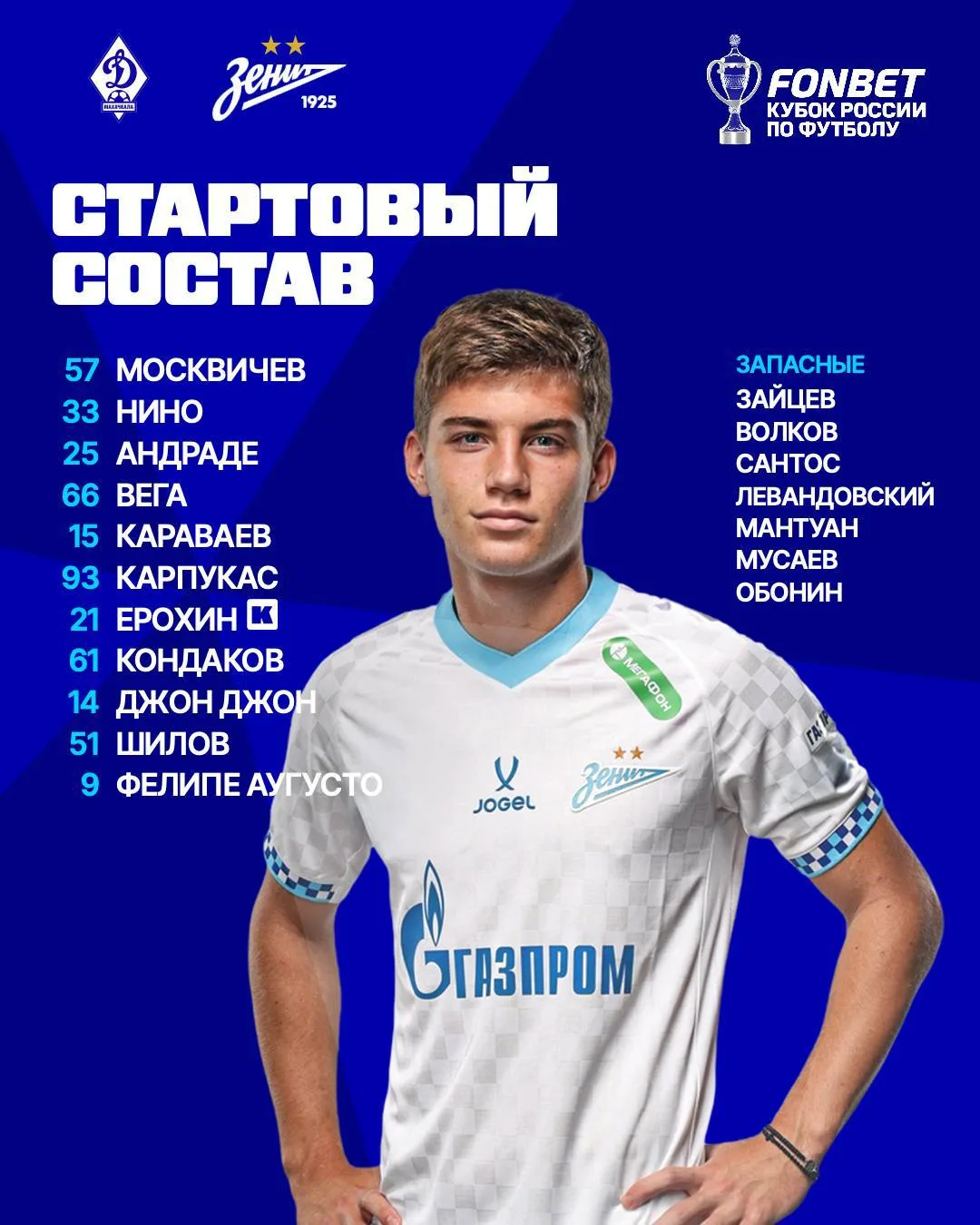 Наш состав на матч!