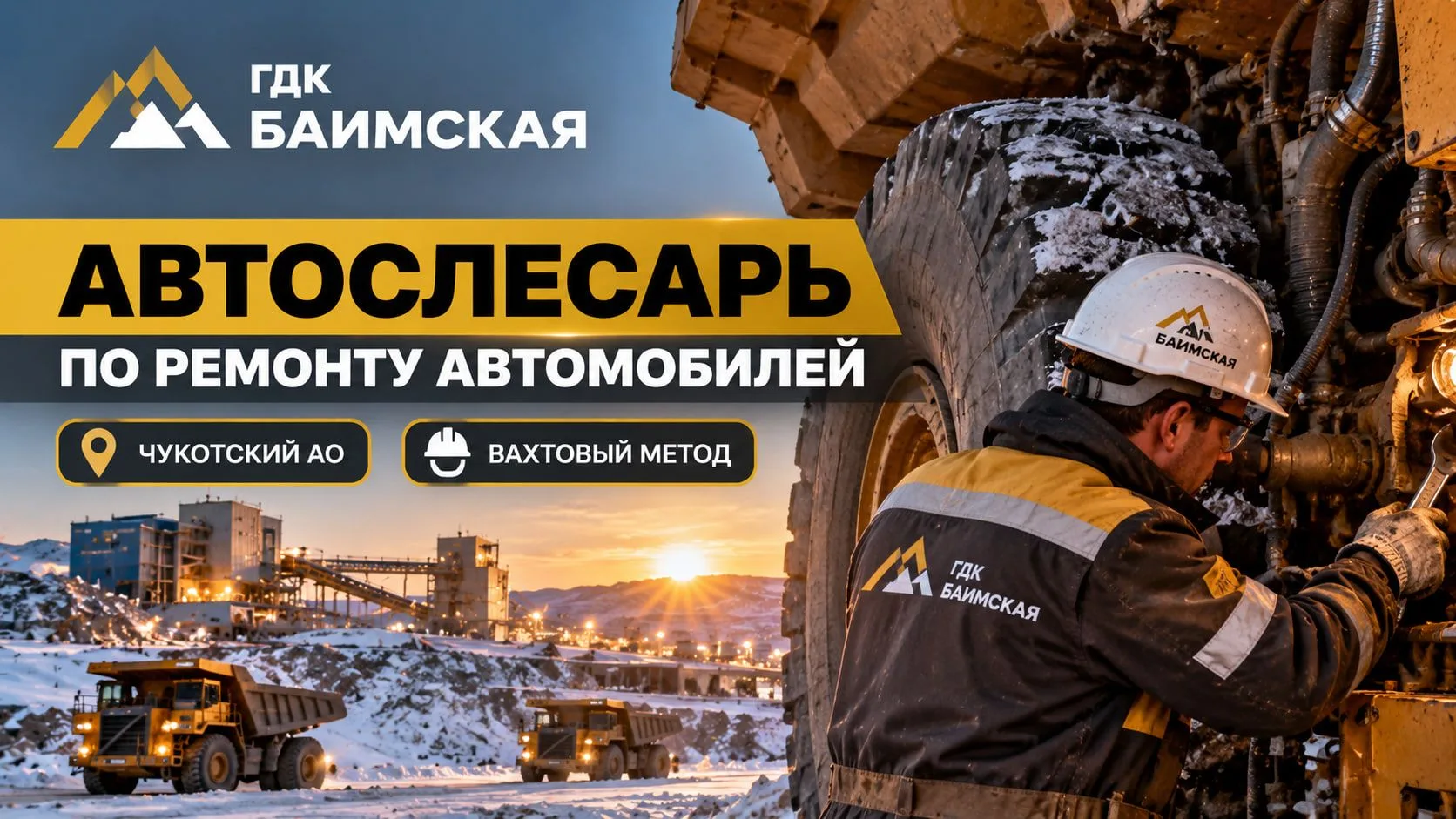 ГДК «Баимская» (прямой работодатель) приглашает автослесарей по ремонту автомобилей для...