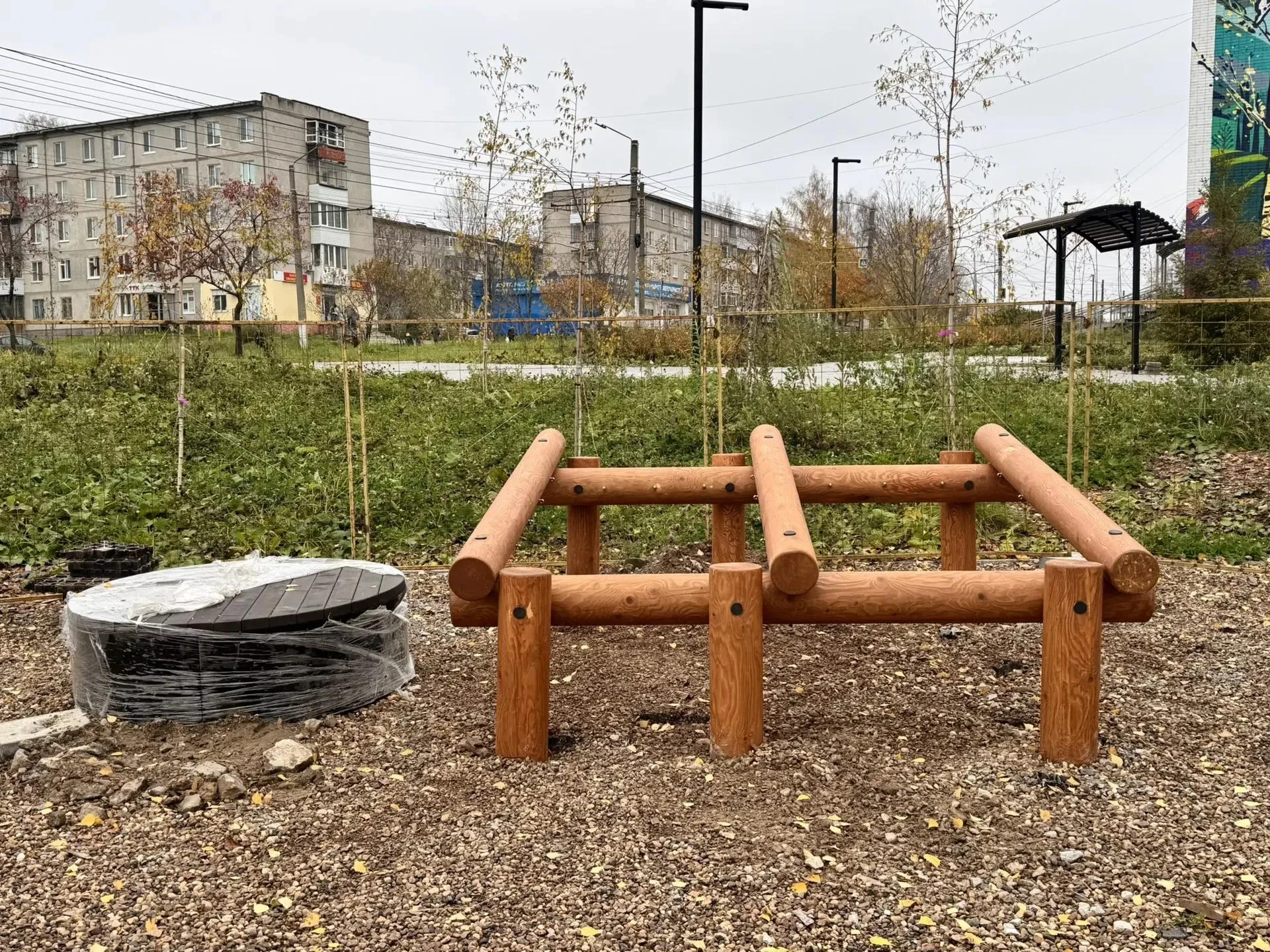 В Березниках благоустраивают новый сквер