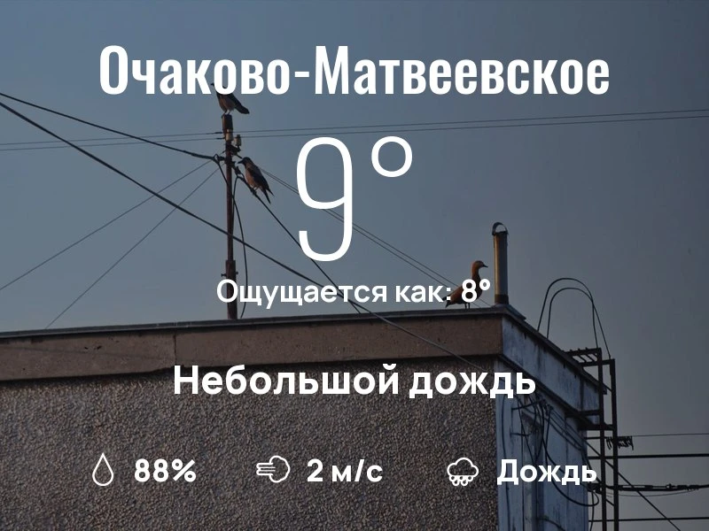 Что с погодой в Очаково-Матвеевском?