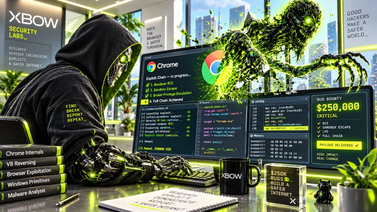 🤖Сказ о том, как в XBOW собрали полную цепочку эксплойтов для 🧊Chrome стоимостью $250...