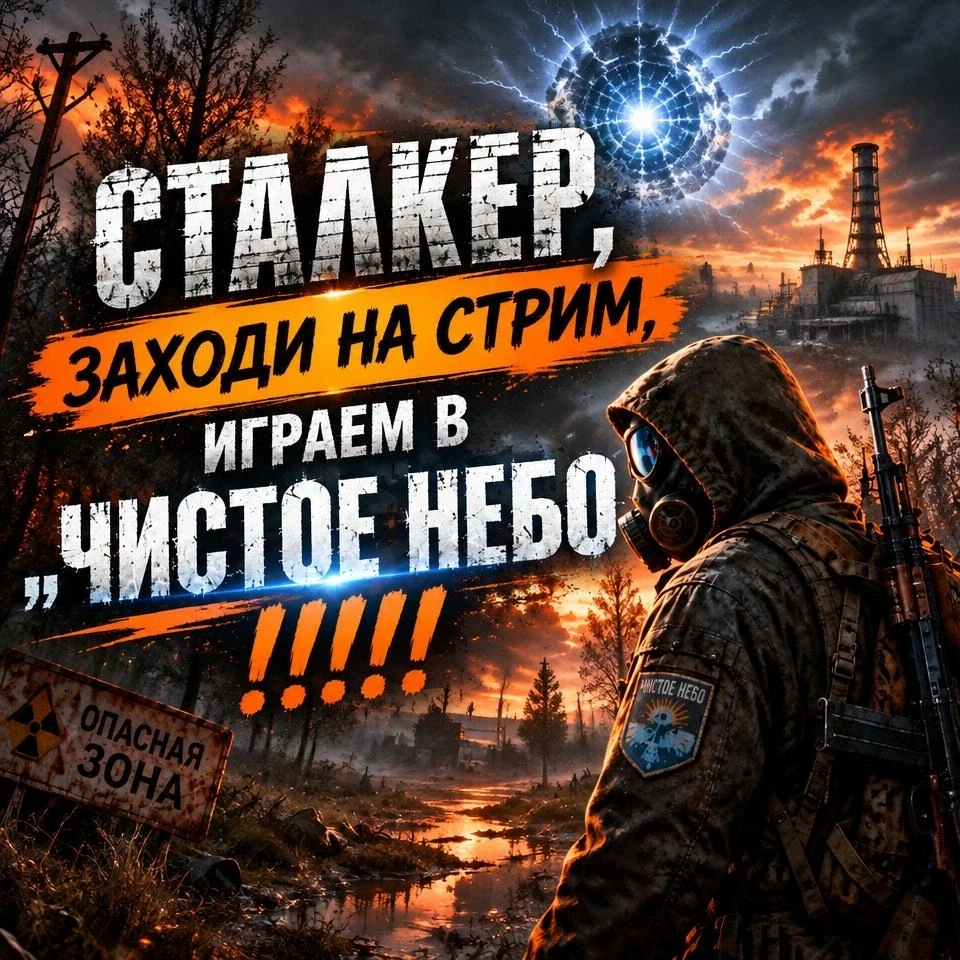 СТАЛКЕР, ЗАХОДИ НА СТРИМ, ИГРАЕМ В «ЧИСТОЕ НЕБО»!!!!!