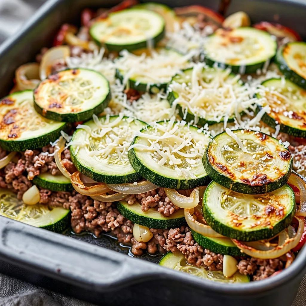 🍽️ Кабачки, запечённые с фаршем и пармезаном — отличное блюдо для семейного ужина! Оно...