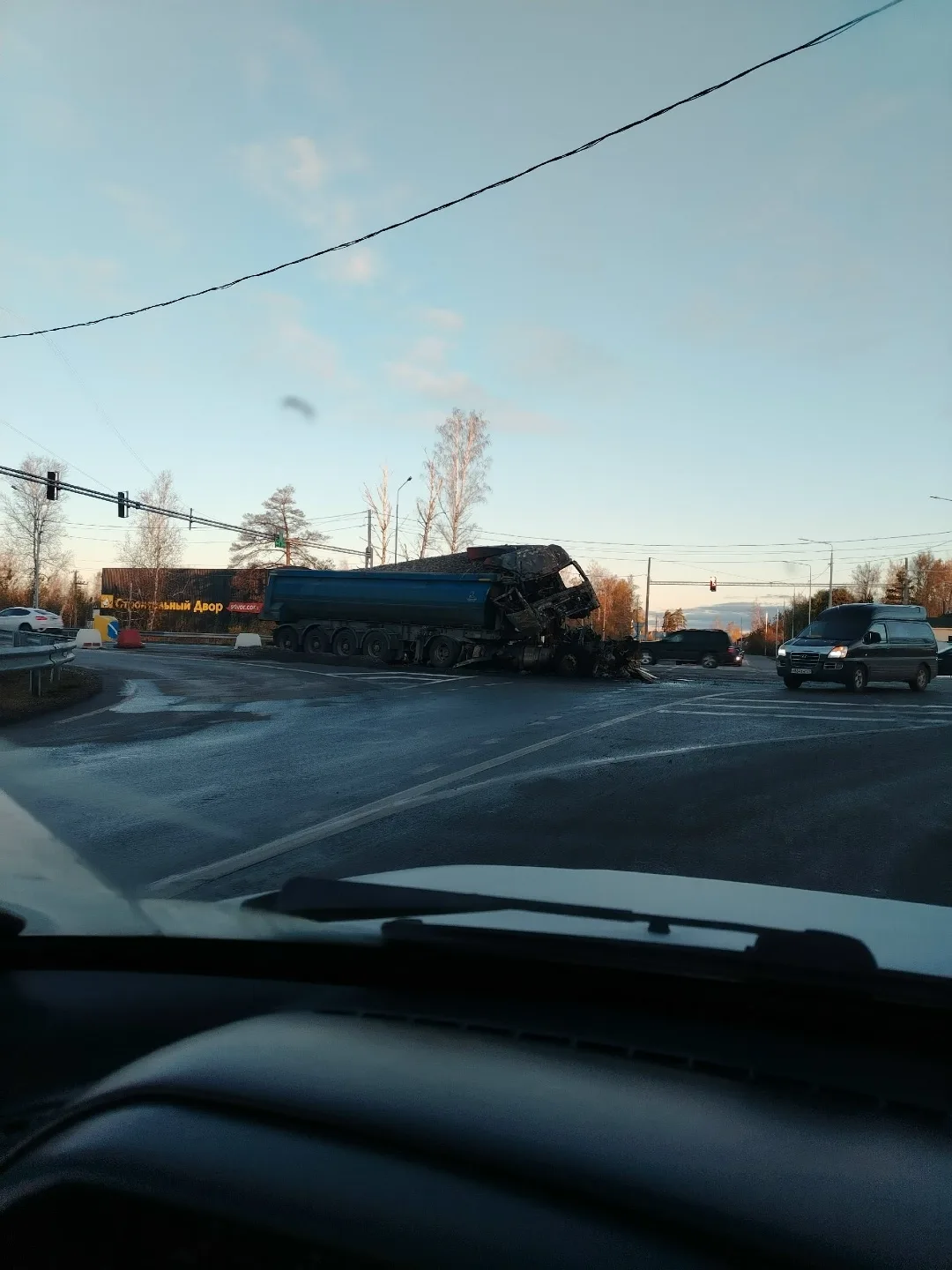 Первые серьёзные аварии, поворот только направо п.Московский