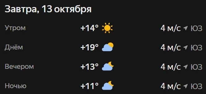 Прогноз погоды ☀️