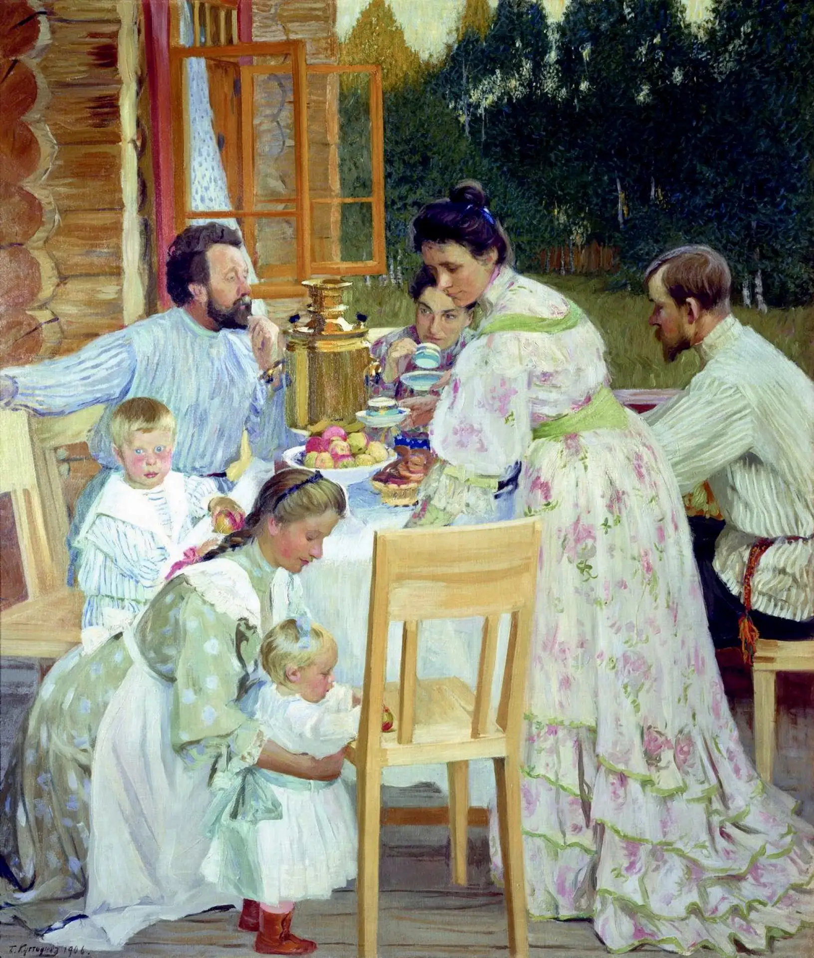 Борис Кустодиев «На террасе» 1906 г.