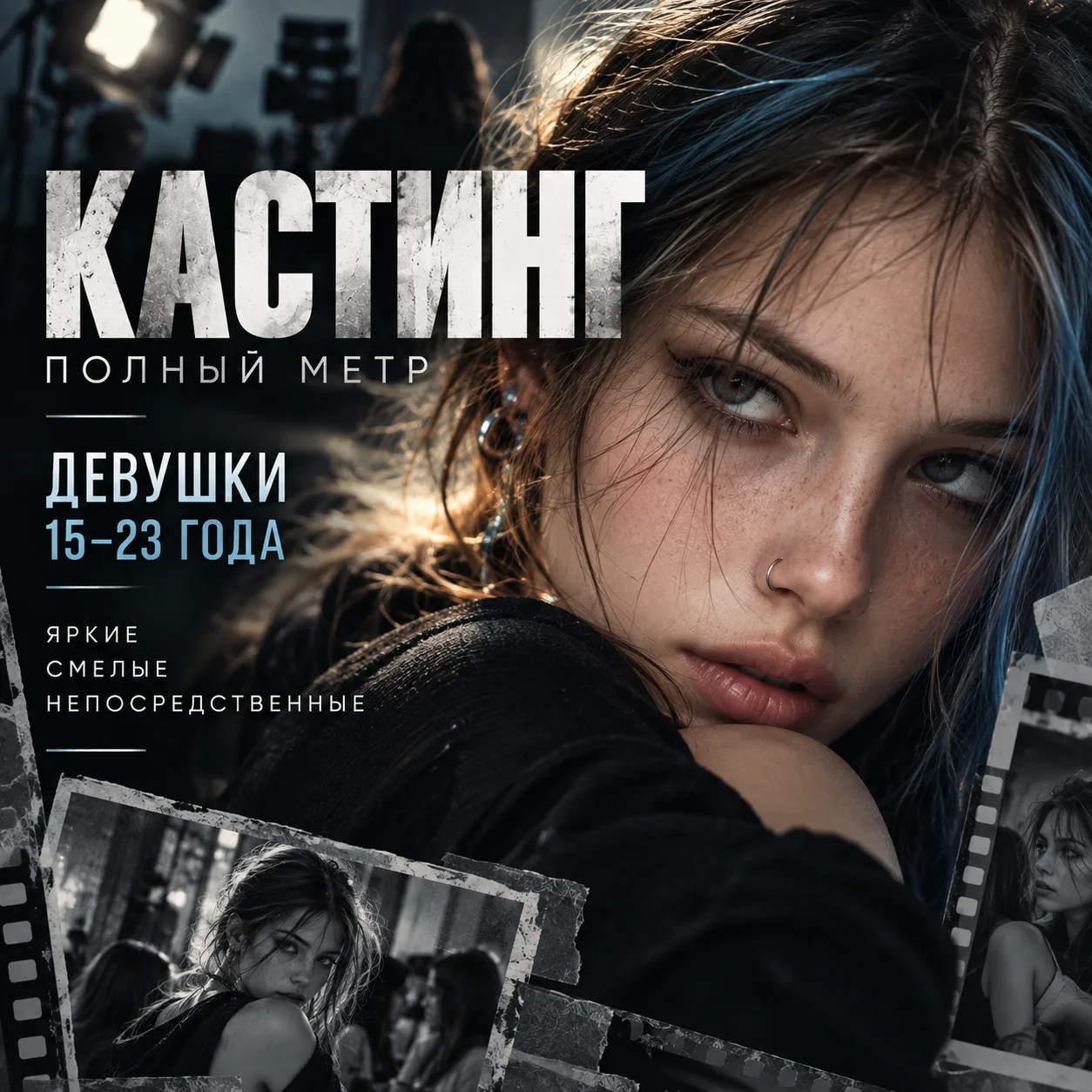 Открыт кастинг в полнометражный фильм. Требуется девушка в возрасте от 15 до 23 лет. Пр...