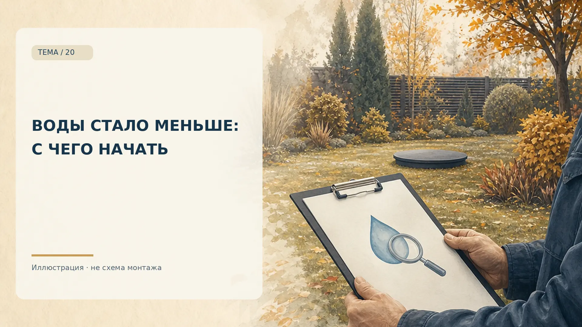 🔽 ВОДЫ В КОЛОДЦЕ СТАЛО МЕНЬШЕ: С ЧЕГО НАЧАТЬ