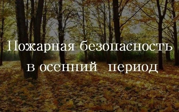 Пожарная безопасность в осенний период