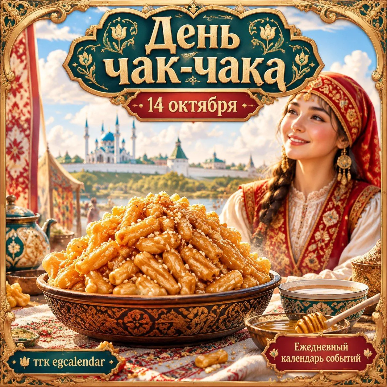 День чак-чака 🍯 — это яркий и сладкий гастрономический праздник, который ежегодно отме...