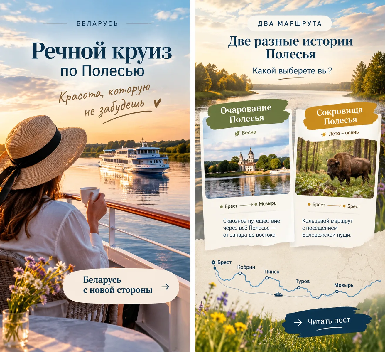 Беларусь, которую вы увидите не из окна автобуса, а с палубы теплохода.