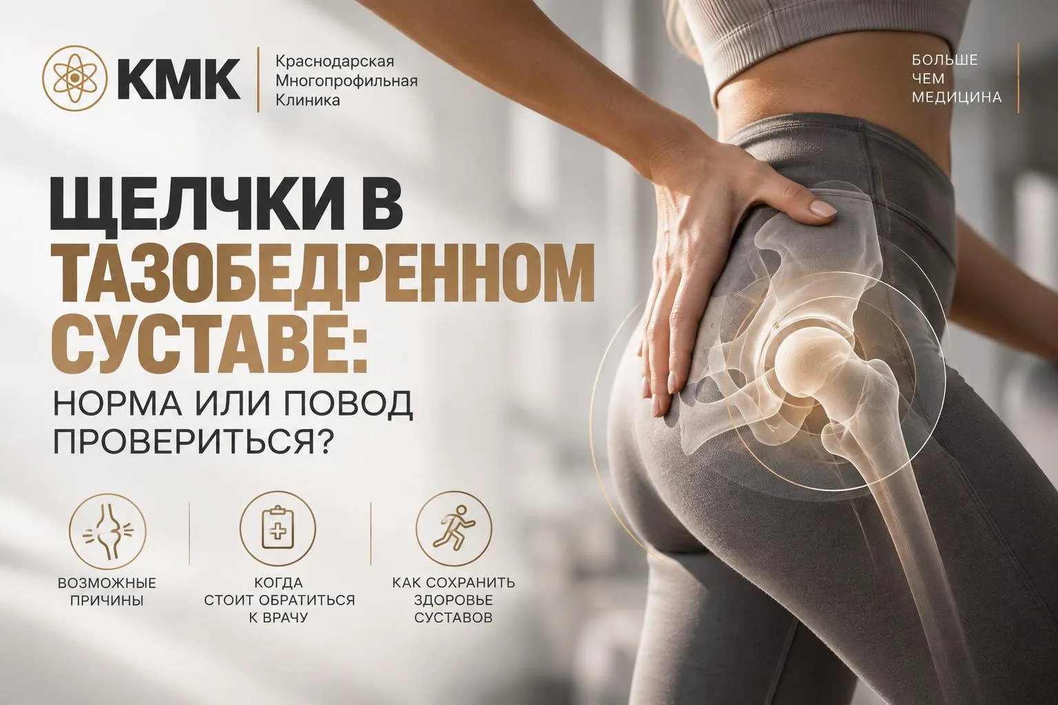 Щелчки в тазобедренном суставе: норма или повод провериться?