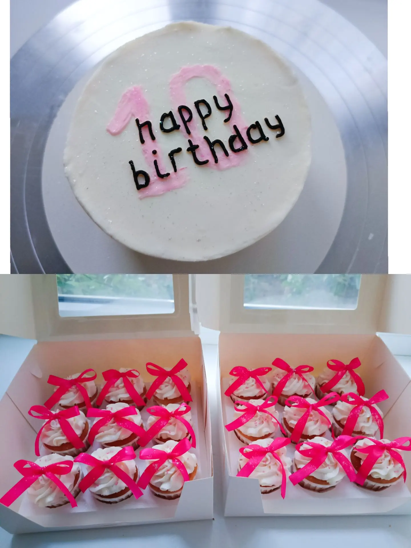 Бенто-тортик и набор капкейков для милой девочки на 10-ти летие! 💖❤🎂Поздравляю от все...