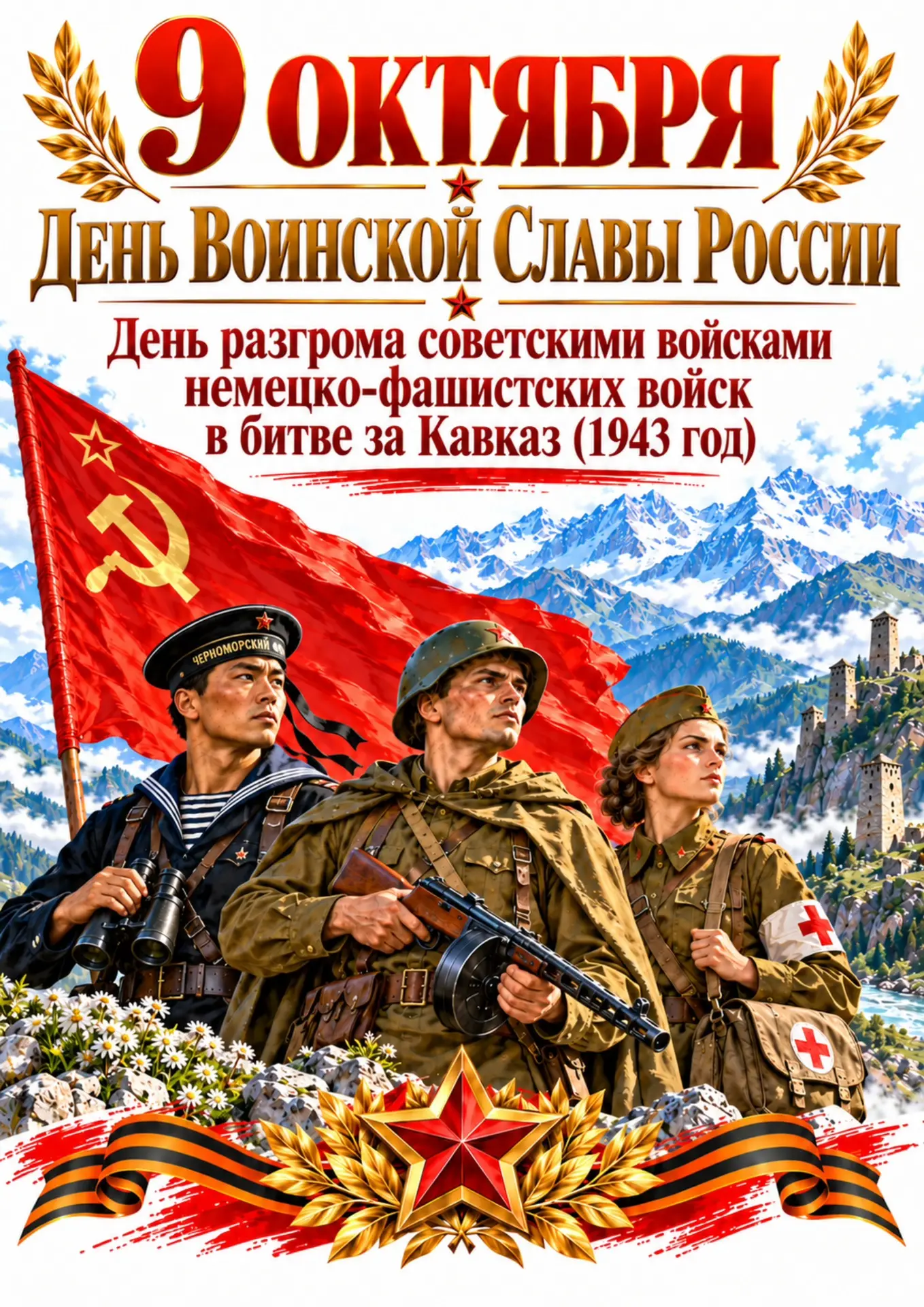 🎖 Битва за Кавказ: 442 дня мужества, изменившие ход войны 🇷🇺