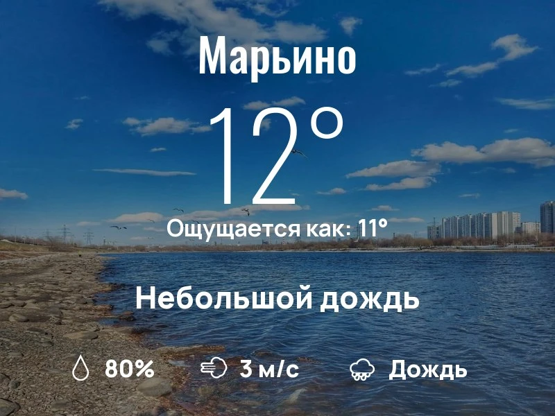 Что с погодой в Марьино?