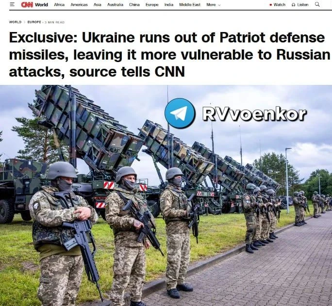 ‼️🇺🇦💥Прилётов будет много: У Украины фактически закончились ракеты для ЗРК «Patriot»...