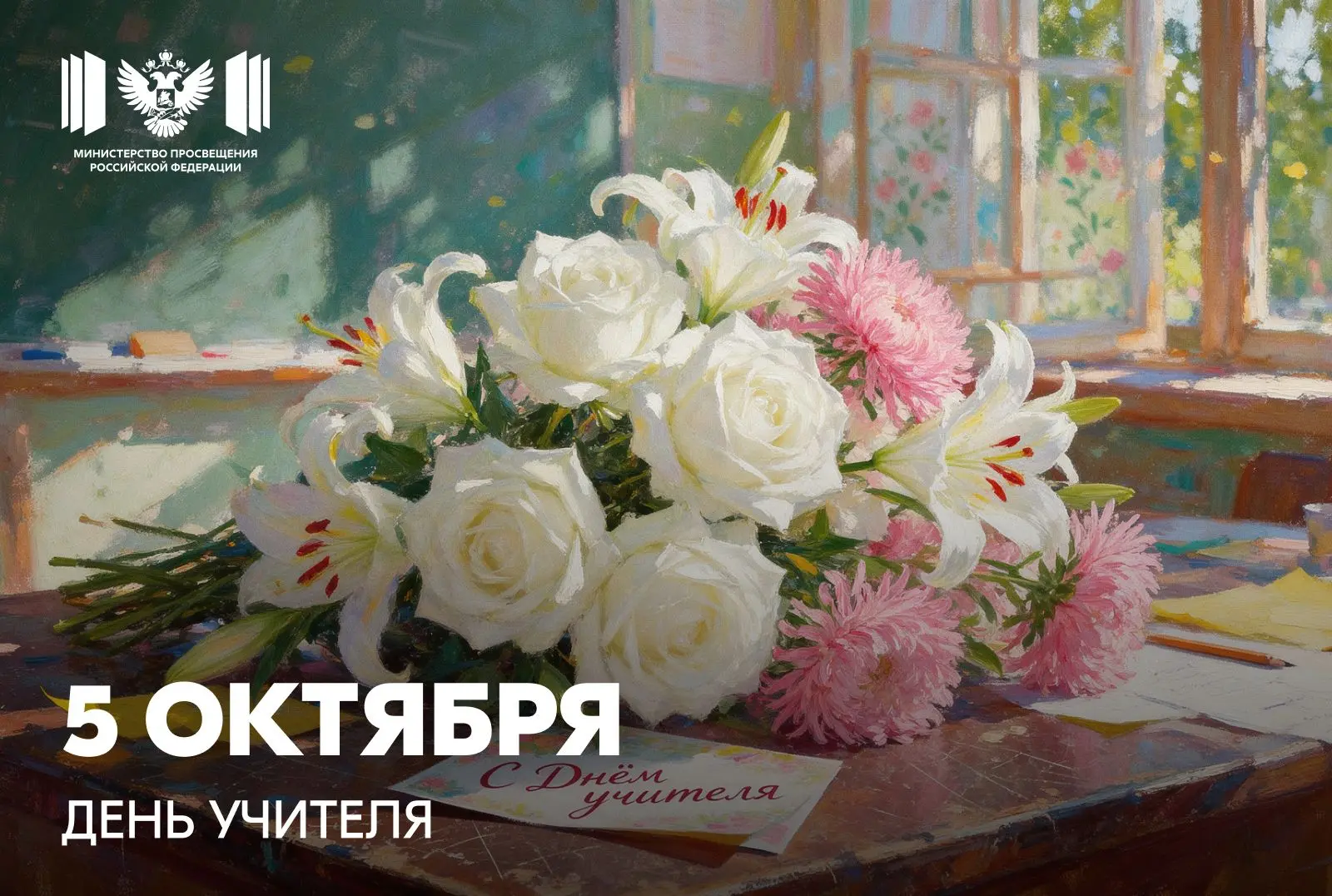 Поздравление министра просвещения России Сергея Кравцова с Днём учителя