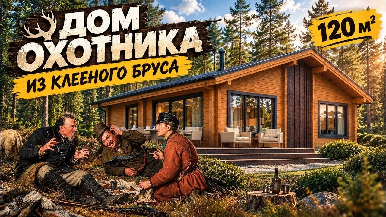 📱 Приехали в гости к Елене и Сергею в одноэтажный дом из клееного бруса 120 м² по прое...